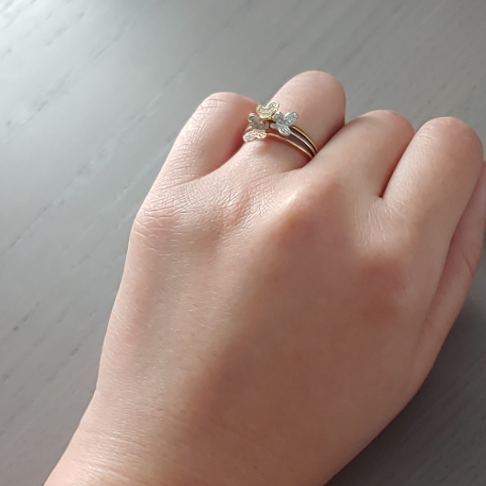 Gold 14k Butterfly Diamond Ring - Picture 6 of 8